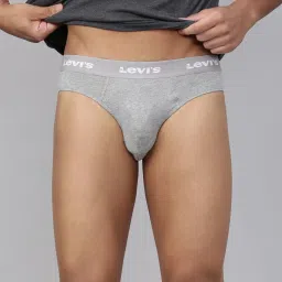 Levi's Black & Grey Cotton Regular Fit Briefs - Pack Of 2 image 2