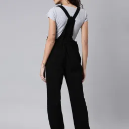showoffff SHOWOFF Black Denim Maxi Dungaree image 2