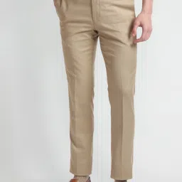 Arrow Brown Slim Fit Trousers image 1