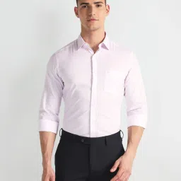 Arrow Purple Cotton Regular Fit Printed Shirt image 1