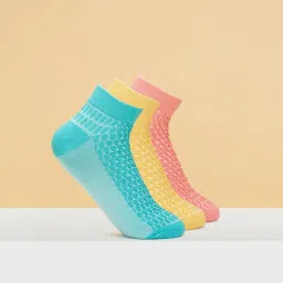 Honey by Pantaloons Multicolor Cotton Solid Socks Pack of 3 image 1