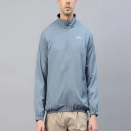 Dida Grey Polyster Regular Fit Sports Jacket image 1