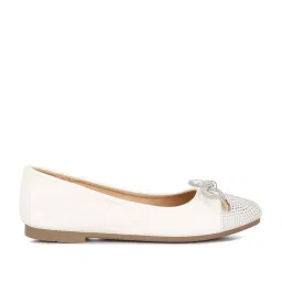 London Rag Women's Off White Flat Ballets image 1