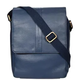 SASSORA Maya Blue Solid Medium Cross Body Bag image 1