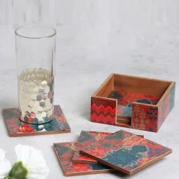 india circus by krsnaa mehta India Circus By Krshna Mehta Multi Printed Coasters with Stand image 1