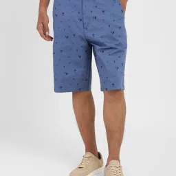 Levi'S Light Indigo Cotton Regular Fit Printed Shorts image 1