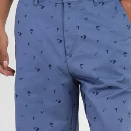 Levi'S Light Indigo Cotton Regular Fit Printed Shorts image 4