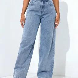 Kotty Blue Blended Straight Fit Jeans image 1