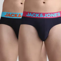 Jack & Jones Navy & Black Briefs - Pack of 2 image 1