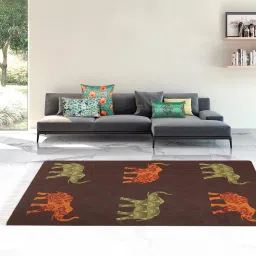 india circus by krsnaa mehta India Circus By Krshna Mehta Multi Cotton Printed Rug image 1