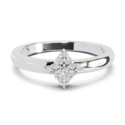 Sparkles 14K (585) White Gold Lab Grown Diamond 0.12 Ct Diamond Kite Cluster Promise Ring-picture-30