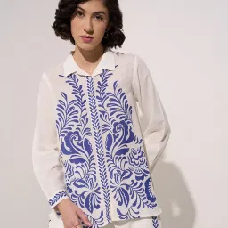 Akkriti By Pantaloons Blue Regular Fit Printed Tunic image 1