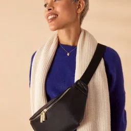 Accessorize London Black Solid Waist Bag image 1