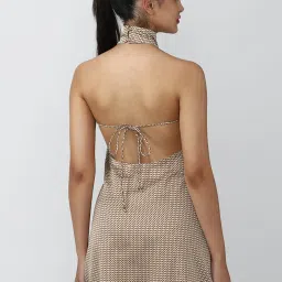 Forever 21 Light Brown Printed Mini A Line Dress image 2