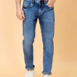 Being Human Blue Regular Fit Lightly Washed Jeans image 1