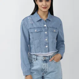 Forever 21 Blue Full Sleeves Denim Jacket image 1