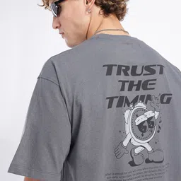 glitchez Typography Printed Drop-Shoulder Sleeves Oversized T-shirt-picture-51