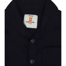 Bodycare Boys Navy Solid Full Sleeves Shirt image 3