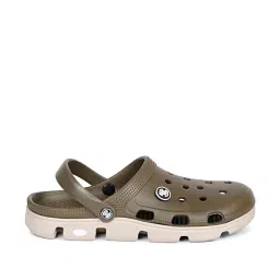 Mozafia Men's Khaki Back Strap Clogs image 1