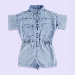 Pantaloons Junior Blue Cotton Regular Fit Dress-image-26