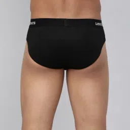 Levi's Black & Grey Cotton Regular Fit Briefs - Pack Of 2 image 3