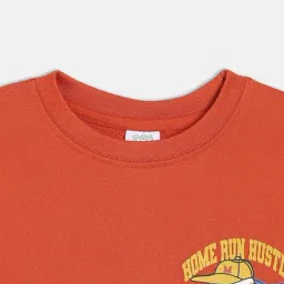 Miniklub Boys Orange Regular Fit Sweatshirt image 3