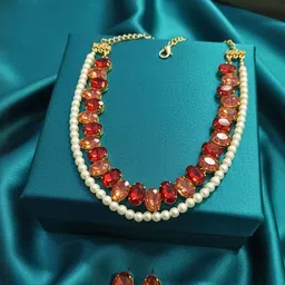 DressBerry Diamond & Cubic Zirconia Crystal-Studded Jewellery Set-picture-18