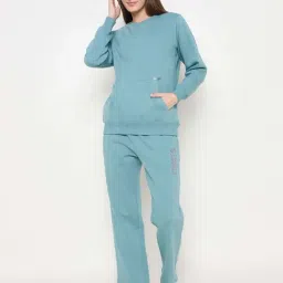 MADAME M Secret Blue Plain Night Suit-image-33