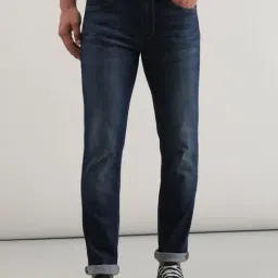 Lee Travis Dark Blue Slim Fit Lightly Washed Jeans-picture-14