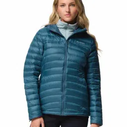 Columbia Blue Slim Fit Hooded Jacket-picture-23