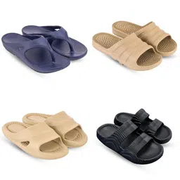 Feel alive Men Set of 4 Lightweight Flip Flops-picture-35