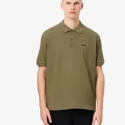 Lacoste Olive Green Loose Fit Polo T-Shirt-image-69