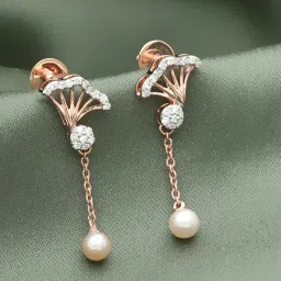 Malabar Gold and Diamonds 18k Rose Gold Drop Earrings-picture-48