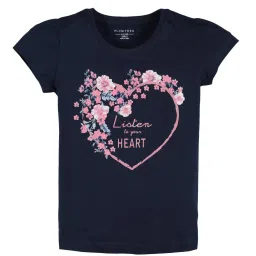Plum Tree Kids Pink & Navy Embellished Tops image 4
