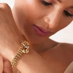 Jaypore Gold Flexible fit Bracelet-image-77