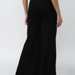 Forever 21 Black Regular Fit Slit Pants image 2