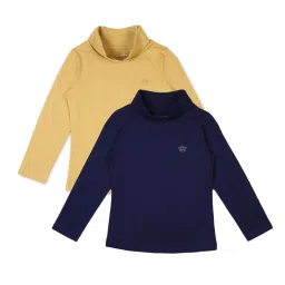 Plum Tree Kids Navy & Yellow Printed Tops image 1
