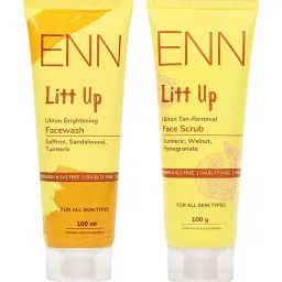 ENN Litt Up Ubtan Skin Brightening Face Wash & Face Scrub image 1