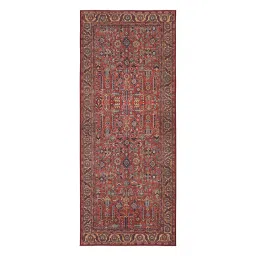 OBSESSIONS Rust Ethnic Bedside Runner (2.5x5 Feet) image 2