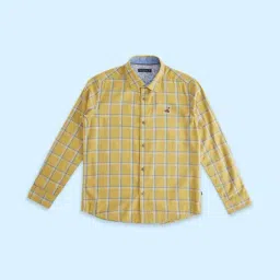 Pantaloons Junior Yellow Cotton Chequered Full Sleeves Shirt-picture-20