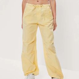 American Eagle Outfitters Yellow Cotton Parachute Pants-picture-4