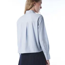 Only Blue Regular Fit Embellished Shirt image 2