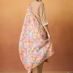 HRITIKA Women Embroidered Regular Sequinned Kurta with Trousers & With Dupatta image 2