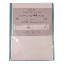 AAGAM 160 GSM A4 Size Cartridge Paper 25 Sheets, White (Pack of 2 Ream) image 2