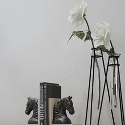 IAAH Black Concave Glass Tube Flower Vase-picture-33