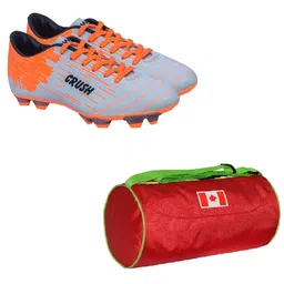 charged Sports Bag Toronto Large Red With Gowin Football Shoe Crush Silver Orange Size-8 image 1