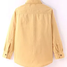 INFINITY Full Sleeves Placement Numbers Printed Shirt - Beige image 3