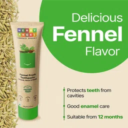 Herby Angel Baby Toothpaste - Fennel Fresh 100g (Pack of 2) image 4