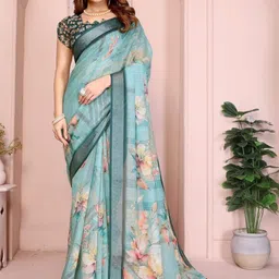 Moda Rapido Floral Chanderi Saree image 3