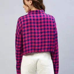 chimpaaanzee Chimpanzee Pink & Blue Chequered Shirt image 2